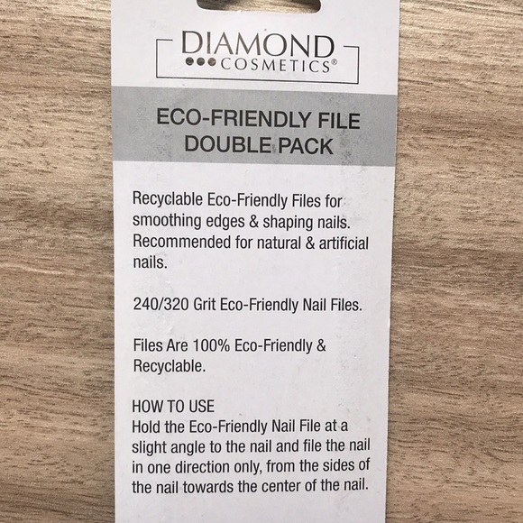 Diamond cosmetics eco friendly nail file lot of 2 - Picture 2 of 3